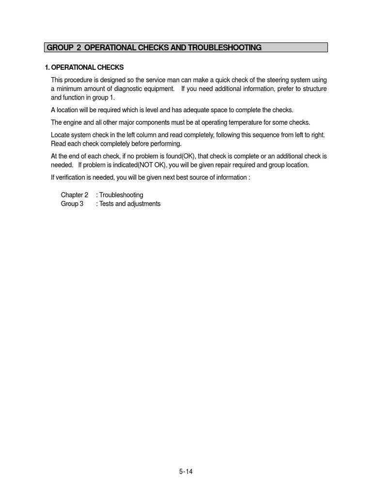 Group 2 Operational Checks and Troubleshooting | PDF | Valve | Pump