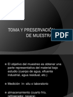 Toma y Preservación de Muestras