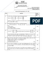 19-Practice QP With Key-10-Jan-2020Material - I - 10-Jan-2020 - MAT3004 - QP - A1