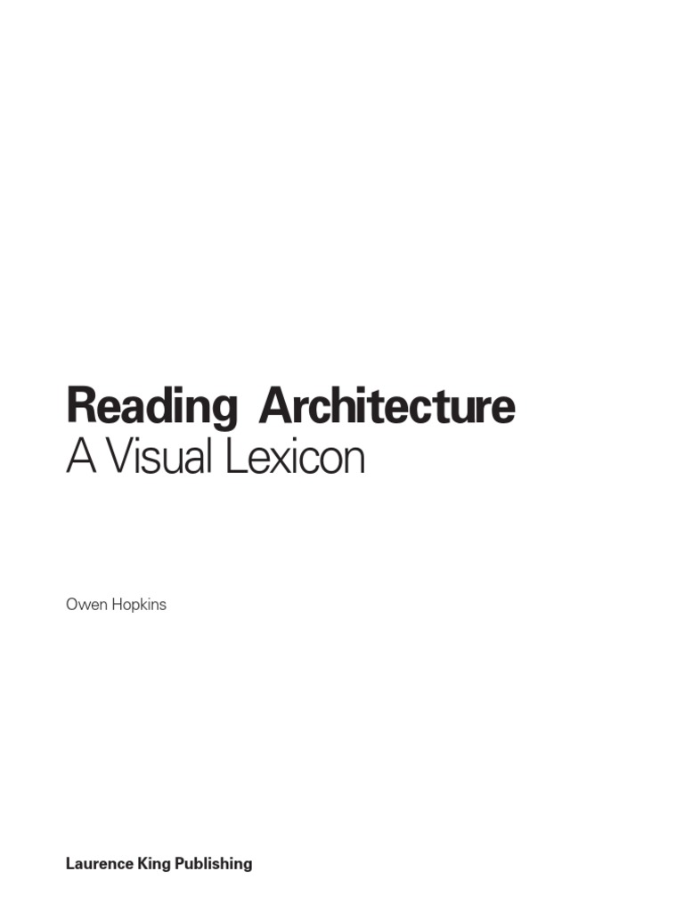 Reading Architecture A Visual Lexicon | PDF | Column | Components
