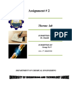 Assignment # 2: Thermo Lab