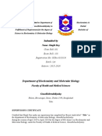 A Project Report Submitted To Department of Biochemistry