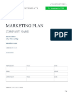 Marketing Plan Template Formulacion