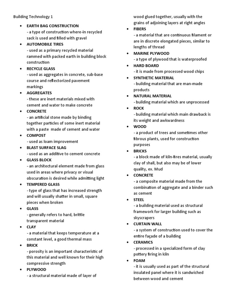 Building Technology 123 | PDF | Building Materials | Deep Foundation