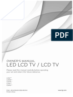 Led LCD TV / LCD TV: Owner'S Manual