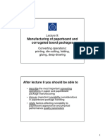 Lecture 9: Key Converting Operations in Paperboard Package Manufacturing