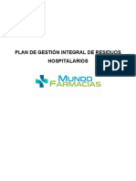 Plan de Gestión Integral de Residuos Hospitalarios Mundo Farmacias