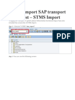 How To Import SAP Transport Request