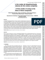 Influência de Três Modos de Fotopolimerização Sobre A Microdureza de Três Resinas Compostas PDF