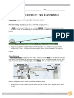 Student Exploration: Triple Beam Balance