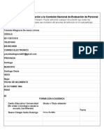 Formulario de Recomendación A La Comisión Nacional de Evaluación de Personal - Formato World