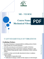 Course Name-Mechanical Vibrations: Me - Vii Sem