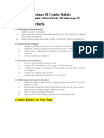 Science IB Combo Rubric Assessment Criteria