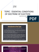 Property LAW: Topic: Essential Conditions of Doctrine of Election