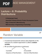 Maintenance Management IM - 503: - 6: Probability Distributions