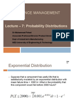 Maintenance Management IM - 503: Lecture - 7: Probability Distributions