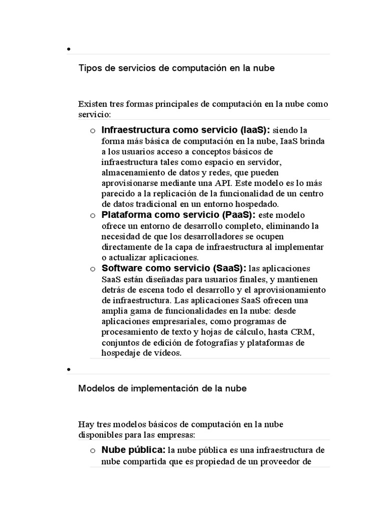 Computacion en La Nube 2 | PDF | Software como servicio | Computación ...
