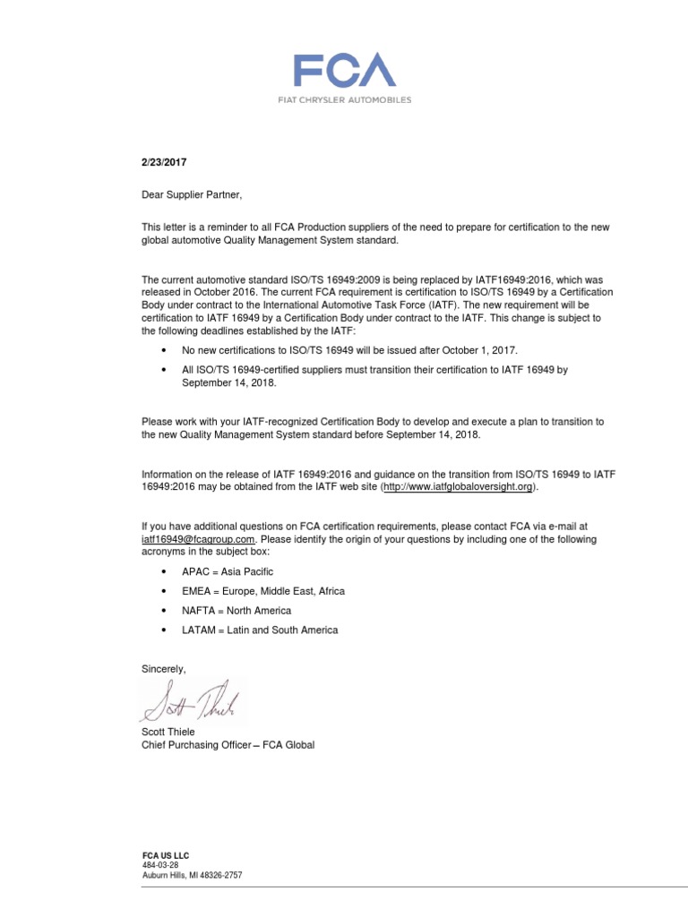 FCA Reminder Letter PDF