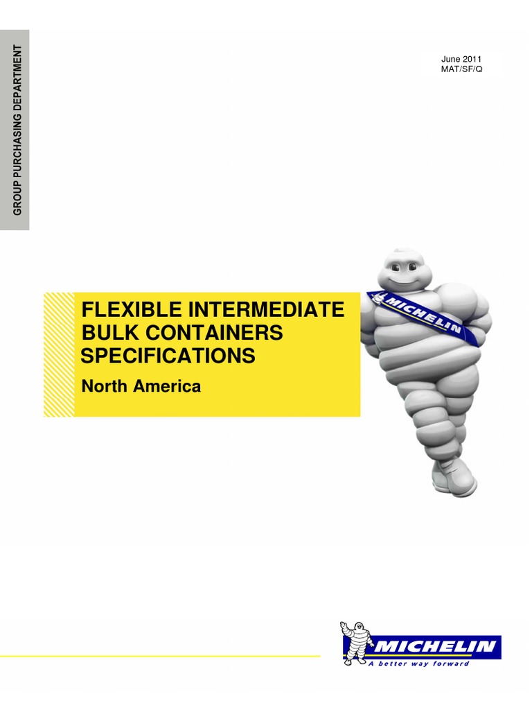 Flexible Intermediate Bulk Containers Specifications PDF | Download
