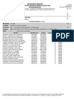 Lista de estudiantes matriculados en Tecnología en Radiodiagnóstico y Radioterapia