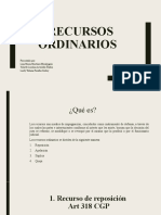 Recursos Ordinarios