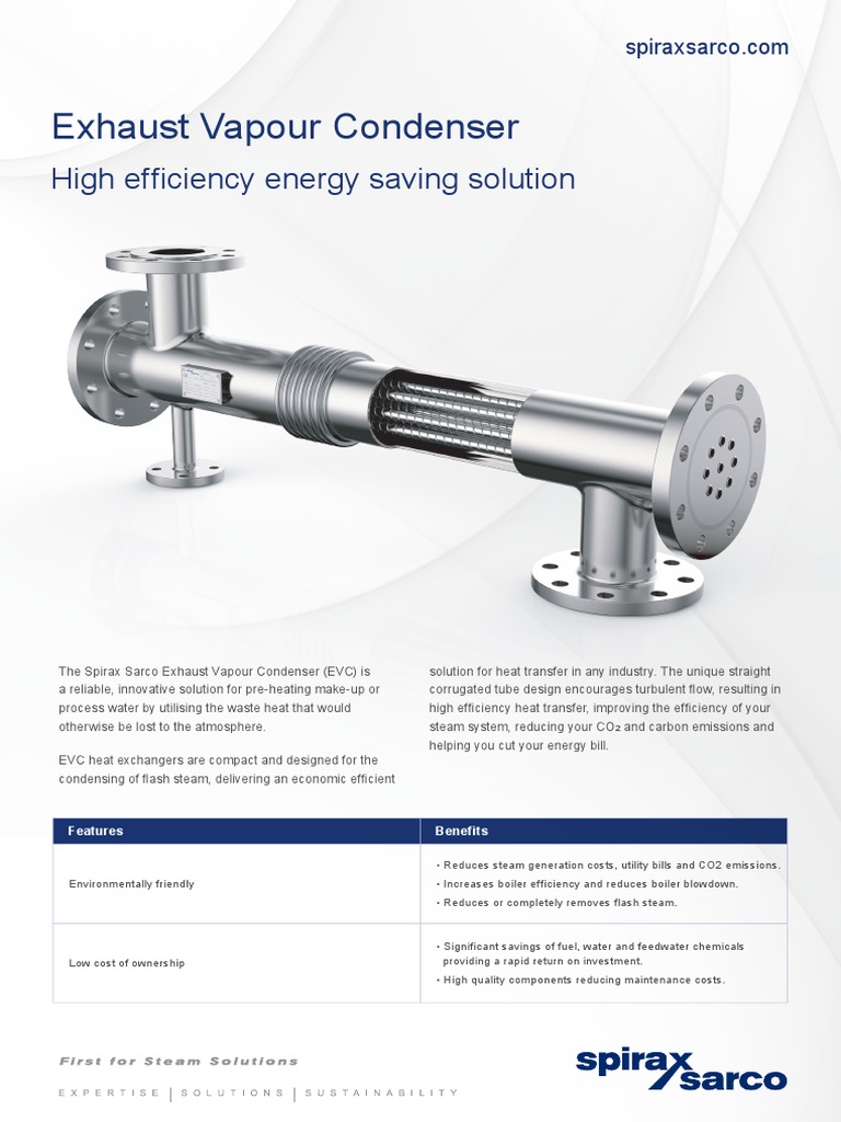 Exhaust Vapour Condenser High Efficiency Energy Saving Solution PDF