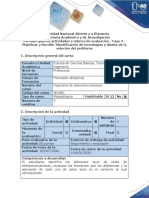 Guía de Actividades y Rúbrica de Evaluación - Fase 3 - Planificar y Decidir Identificación de Tecnologías y Diseño de La Solución Del Problema PDF