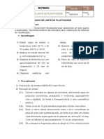 Ensaio de limite de plasticidade solo