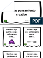 Tarjetas Pensamiento Creativo Nombrar PDF