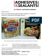 Starch - and Dextrin-... Adhesives - 2005-08-01 - ASI Magazine