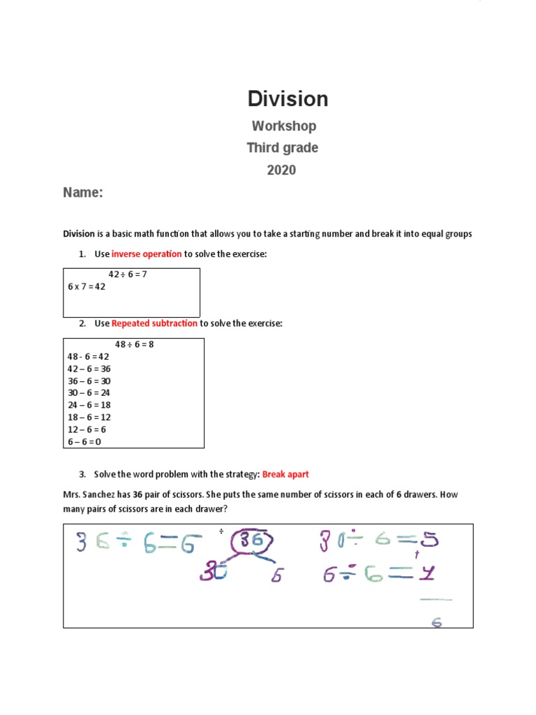 Division Strategies for Third Graders | PDF | Teaching Methods & Materials