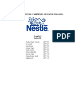 Analysis of Annual Statements of Nestle India LTD.: Group No.7 Section: B2