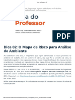 Dica 02 - Mapa de Risco para Análise Do Ambiente