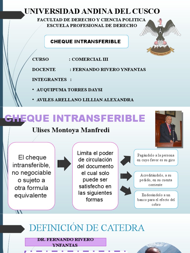 Cheque Intransferible | PDF