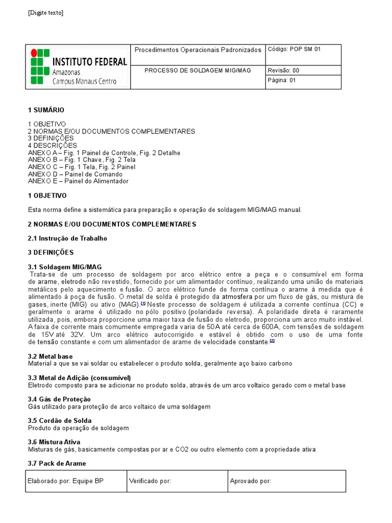 Procedimento de Soldagem MIG/MAG | PDF | Química | Engenharia Mecânica