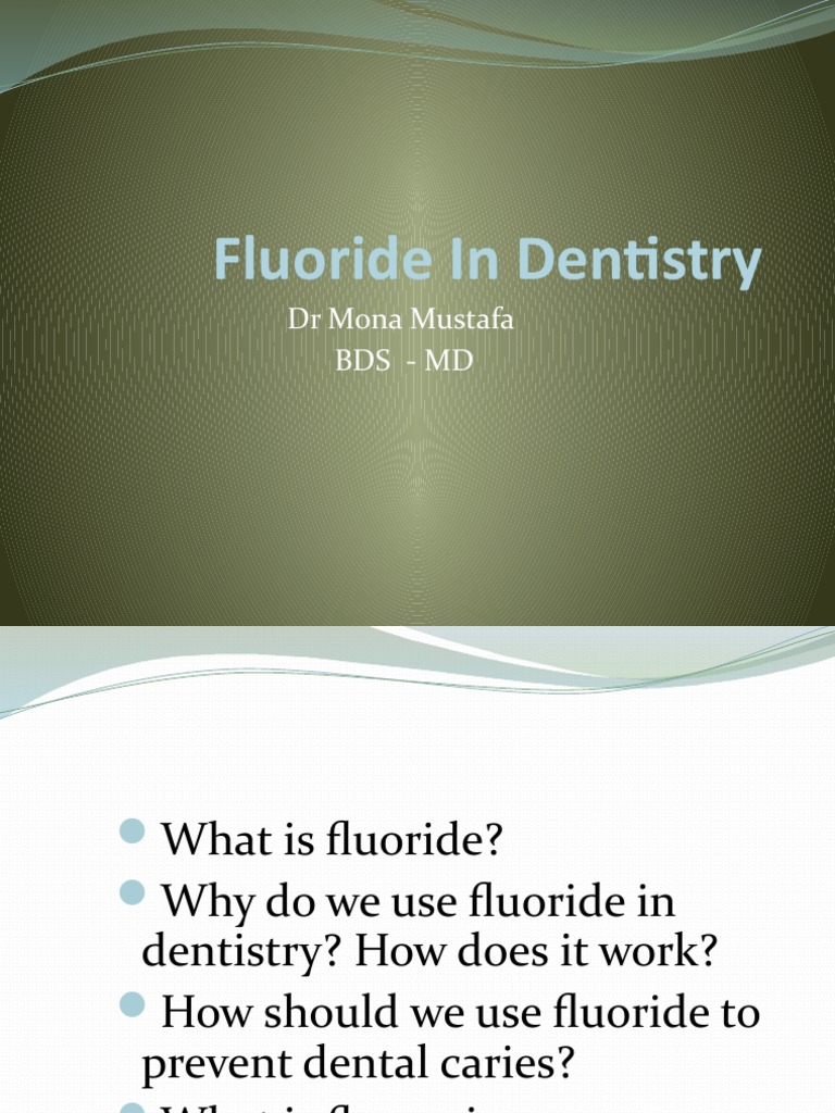 Fluoride's Role in Dental Health | PDF | Fluoride | Tooth Enamel