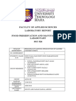 Faculty of Applied Sciences Laboratory Report Food Preservation and Manufacturing Labarotary FST 528