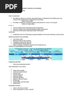 Leadership and Management Concepts and Theories