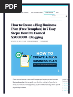 Blog Biz Plan