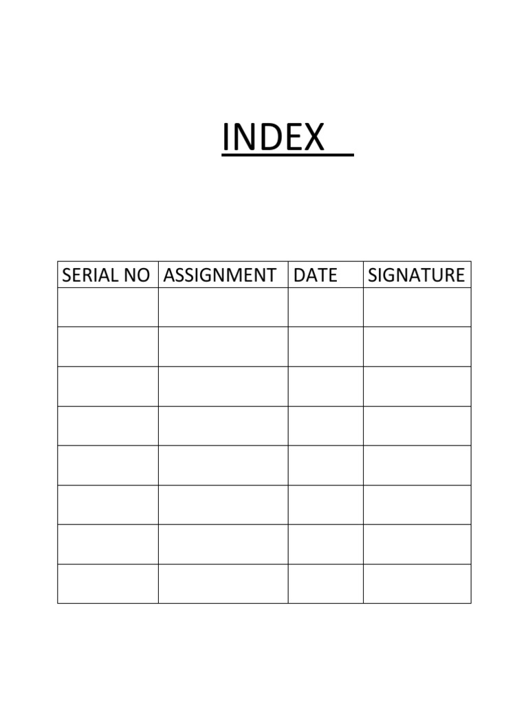 Document Index Overview | PDF