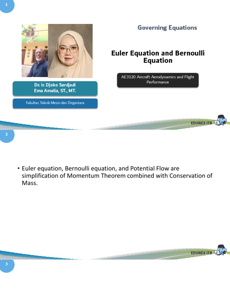 Fluid Mechanics Euler Equation and Bernoulli Equation PDF PDF Fluid