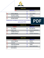 Itinerario Cultos 2020