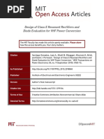 Design of Class E Resonant Rectifiers and Diode Evaluation For VHF Power Conversion