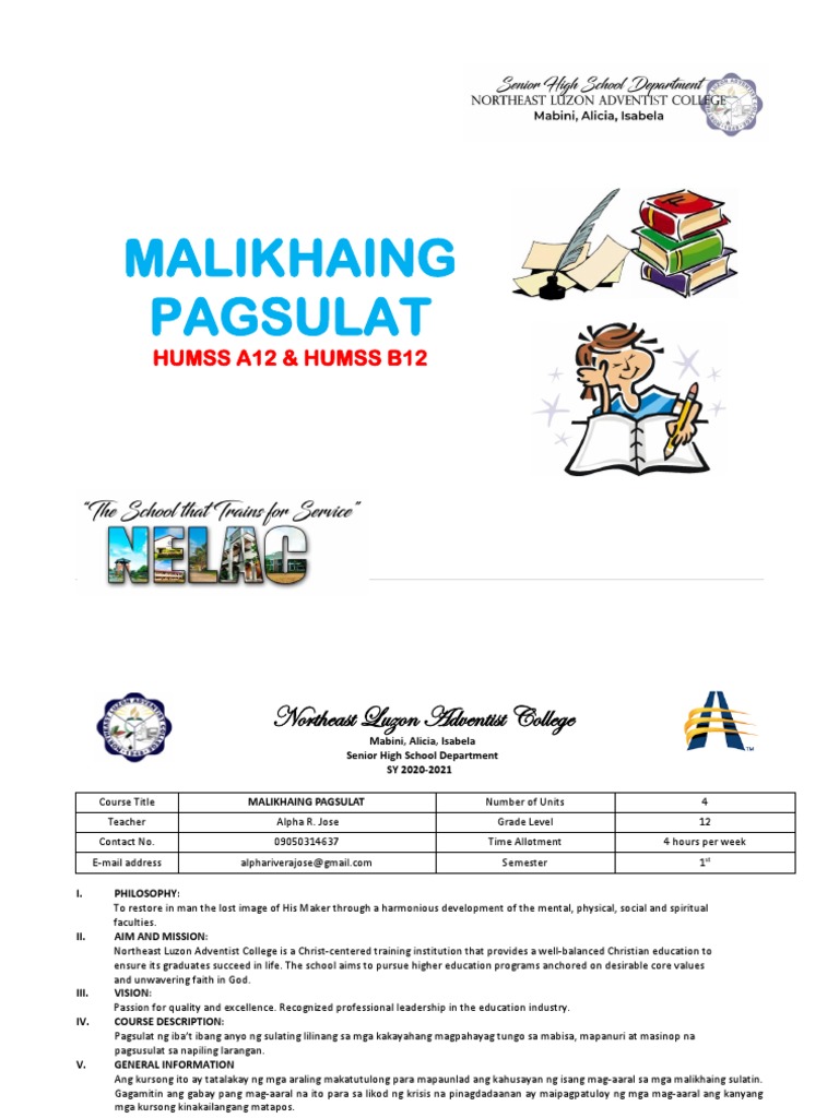 Malikhaing Pagsulat ARJ HUMSS 12 | PDF