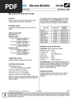 Service Bulletin: MIL Comes On With DTC P1009