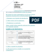 Semana 28 - Comunicación (1º Secundaria) : Ejemplo de Respuesta