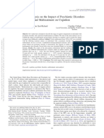 A Meta-Analysis On The Impact of Psychiatric Disorders and Maltreatment On Cognition