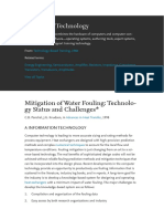 Computer Technology: Mitigation of Water Fouling: Technolo-Gy Status and Challenges