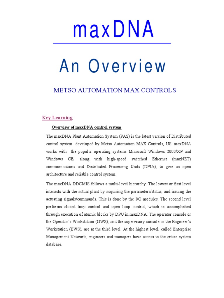 Max DNA | PDF | Programmable Logic Controller | Input/Output