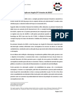 SOUSA, Edmar J. X. A Inflação em Angola. Luanda. CCIAH. Parecer, 2020